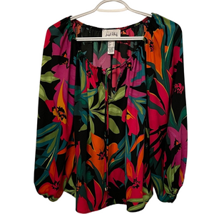 Joseph Ribkoff Vibrant Floral Blouse Size 10